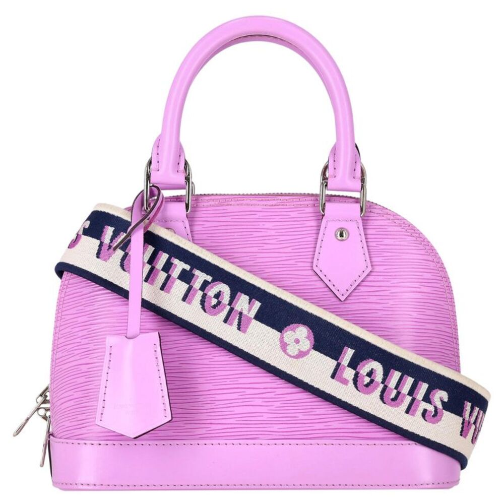 Louis Vuitton Epi Leather Alma BB Handbag With A Logo Jacquard Strap
